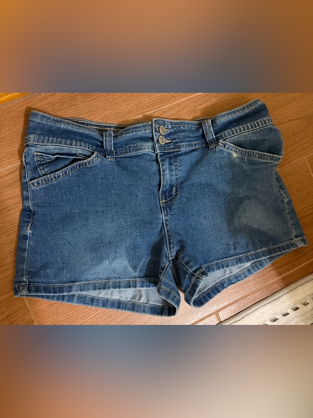 YMI Medium Blue Denim High-Rise Women’s Shorts